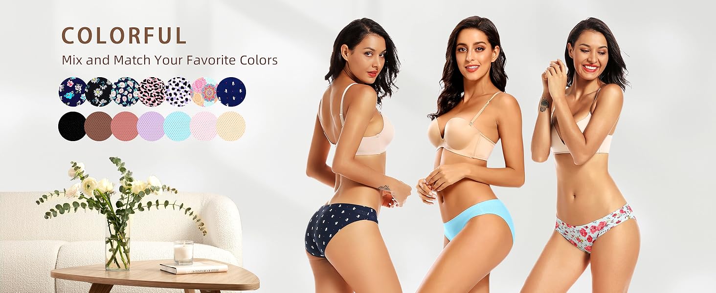 Набір трусиків жіночих безшовних, 5 шт. L, Motif - слипи, панті, бікіні, невидимки, дихаючі