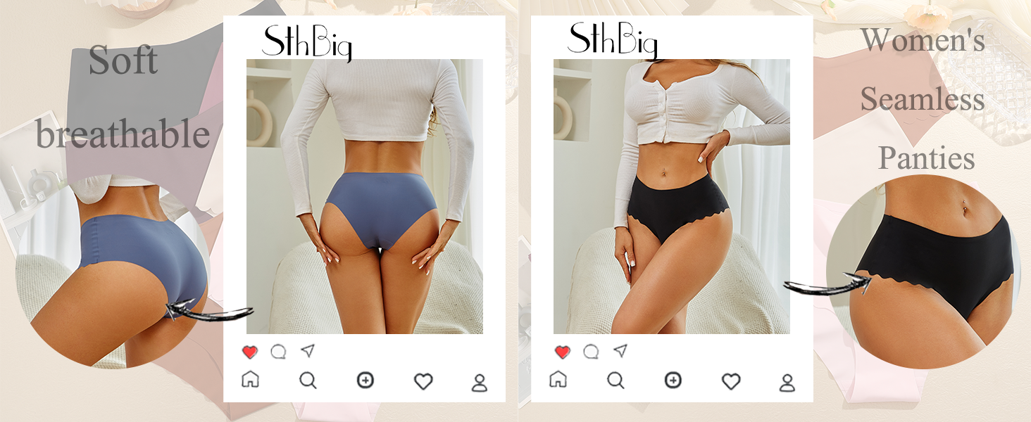 Шорти жіночі безшовні з високою талією, трусики-сліпи, 6 шт. (чорний) L