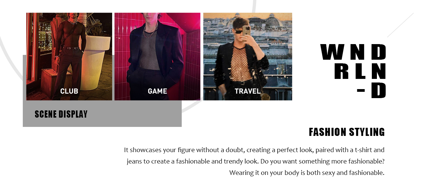 Муслін футболка Casey Kevin Herren Transparent, прозора сітка з довгим рукавом, сріблясті акценти, вертикальна смужка, V-подібний виріз, A2-чорний L