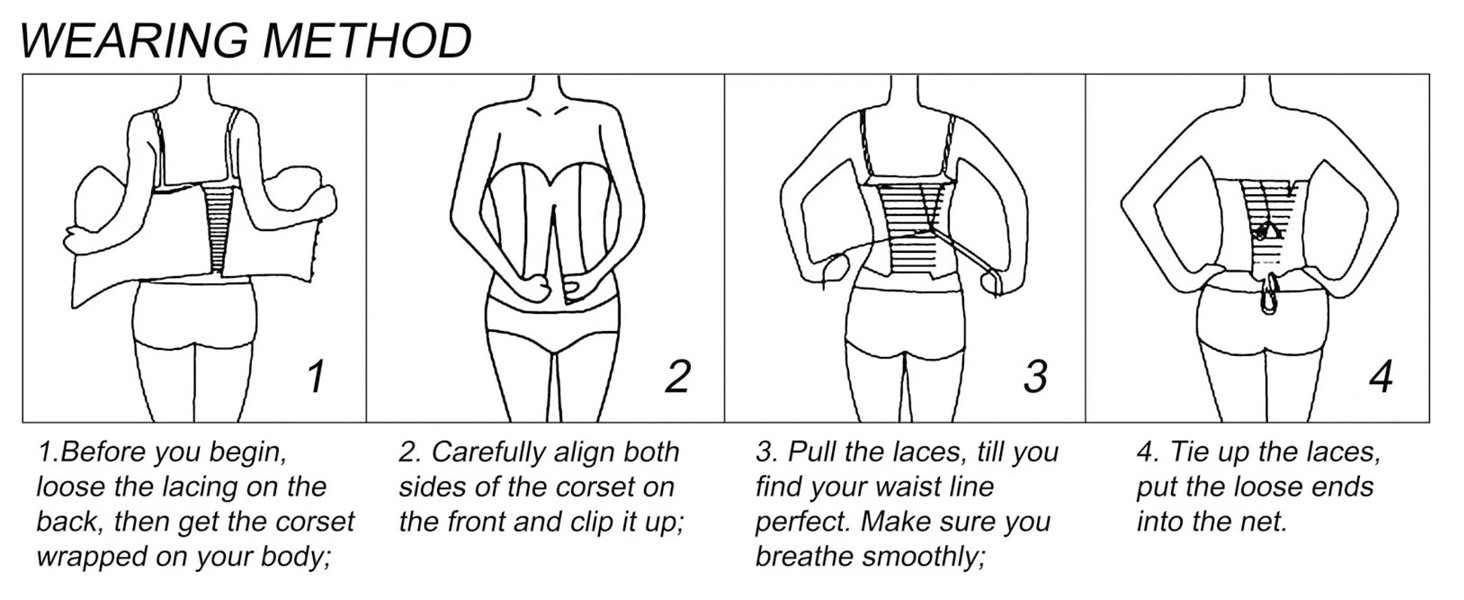 Корсет Vrapo для жінок - бюст-корсет, шнурівка, талія, спідня білизна, червоний, XS