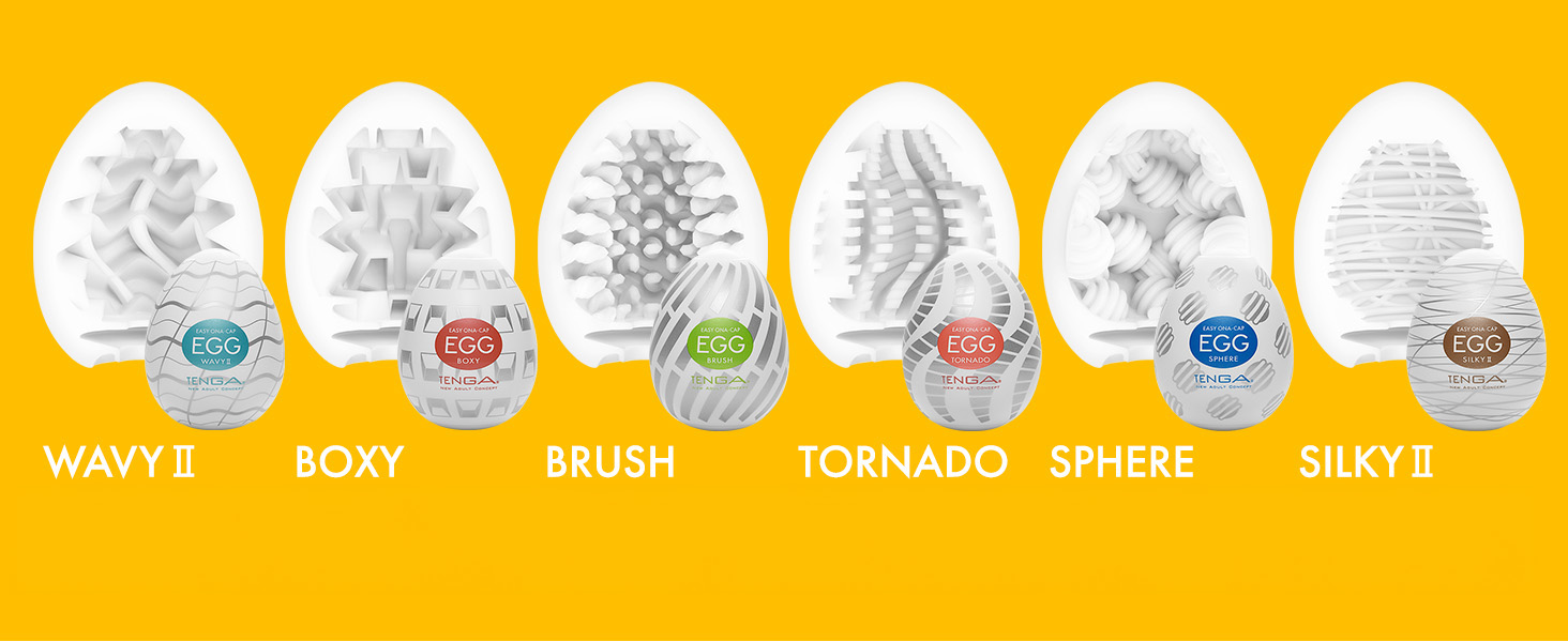 TENGA EGG Easy Beat: Мастурбатор для чоловіків (набір 6 шт.) з різними структурами