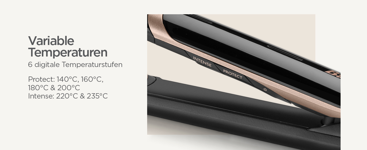 Випрямляч для волосся BaByliss Super Smooth ST393E з іонізацією Anti-Frizz, керамічними пластинами та регулюванням температури (140-235°C)