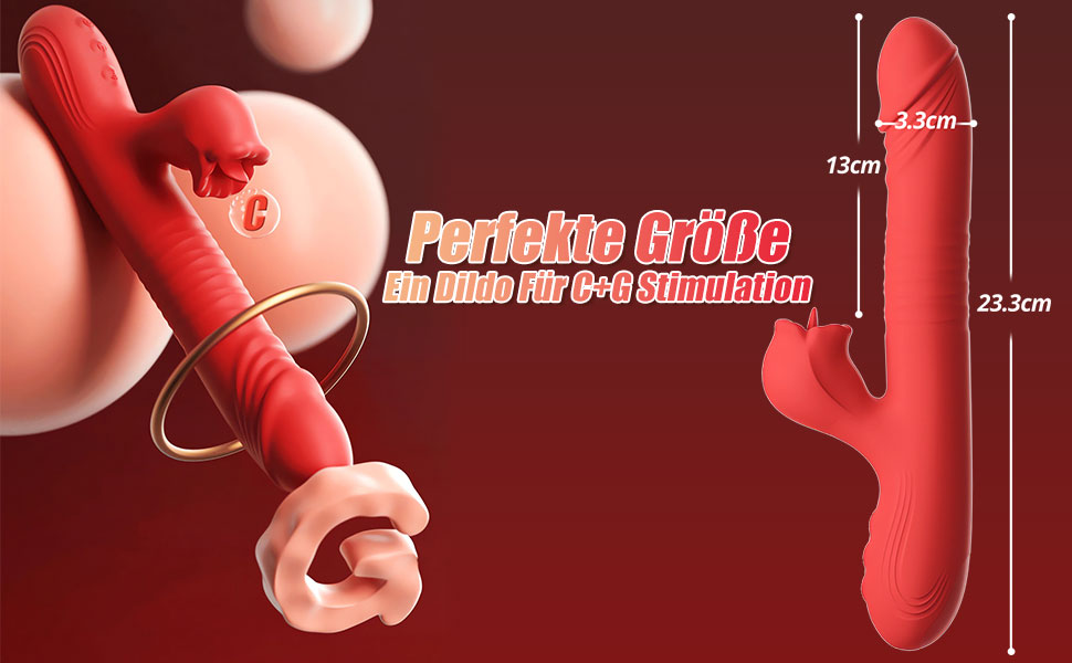 Секс-іграшка SXOVO для жінок 5 в 1, вібруючий масажер з 10 режимами стимуляції, нагріванням та стимуляцією G-точки (червоний)