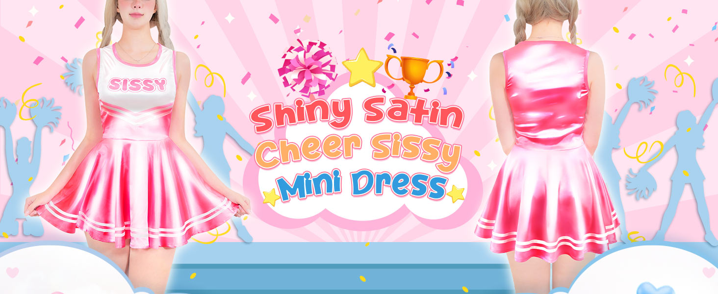 Комбінезон без рукавів з блискучого атласу LittleForBig для дорослих (рожевий, XXL)