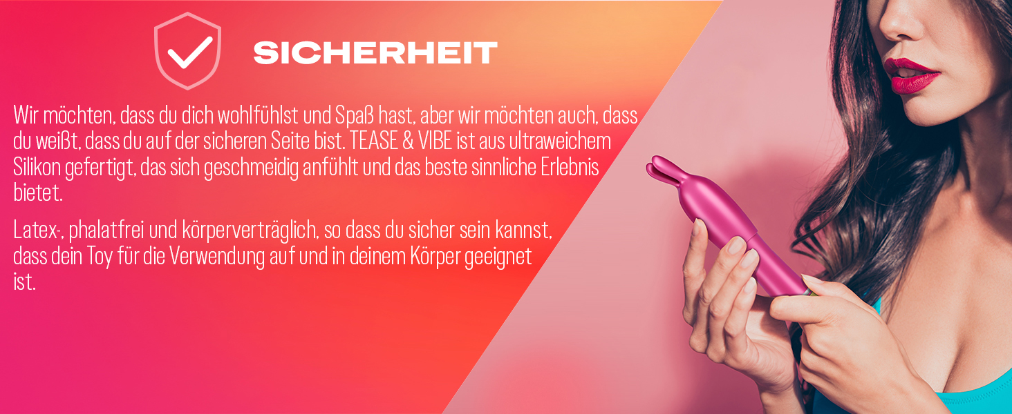 Вібратор Durex Tease & Vibe 2-в-1 з тезером - секс-іграшка для жінок, чоловіків та пар, 7 режимів вібрації, USB-зарядка, водонепроникний