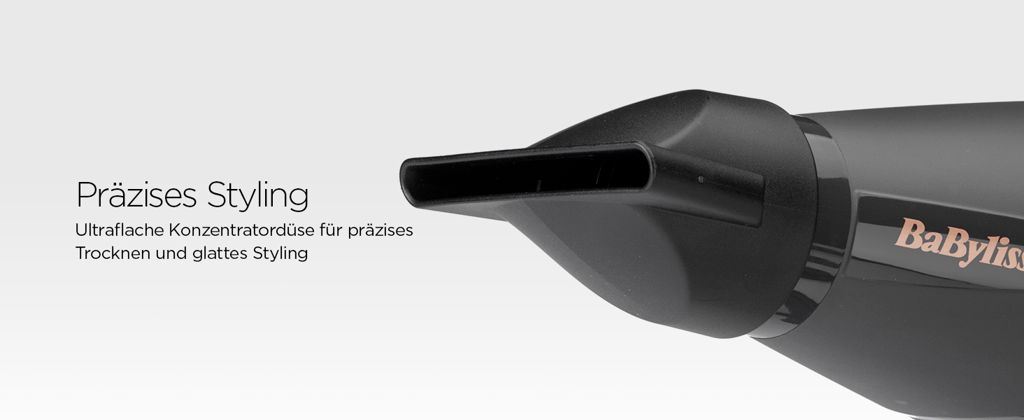 Фен для волосся BaByliss Smooth Pro 6709DE з дифузором, 2100 Вт, іонна технологія проти пухнання, 3 температурні режими, чорний