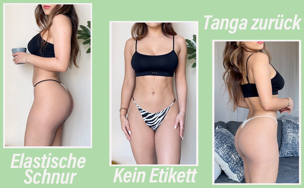 Сексуальні жіночі стрінги KUKU PANDA 6 шт. набір - безшовні труси, стрінги, кольори: чорний, білий, червоний, леопард