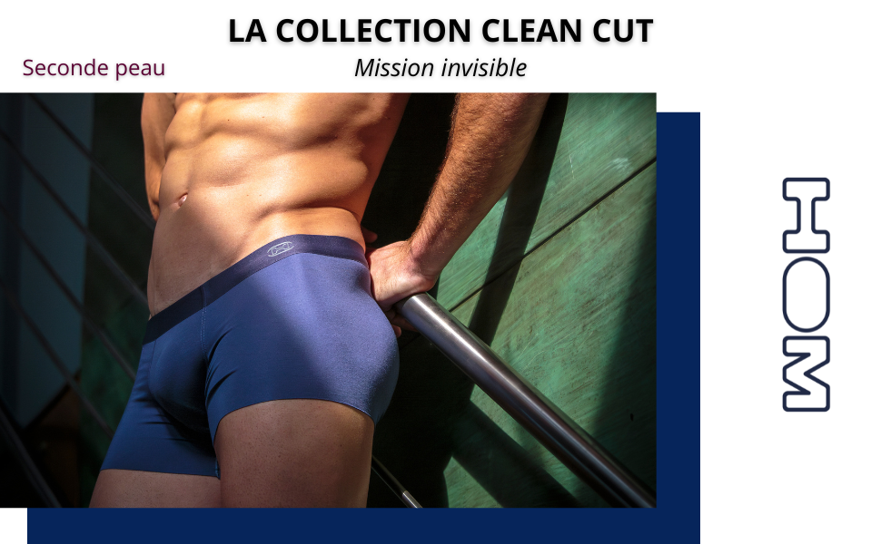 HOM Herren Blackrock G-String Trunks L Schwarz - труси чоловічі G-String, чорні, розмір L