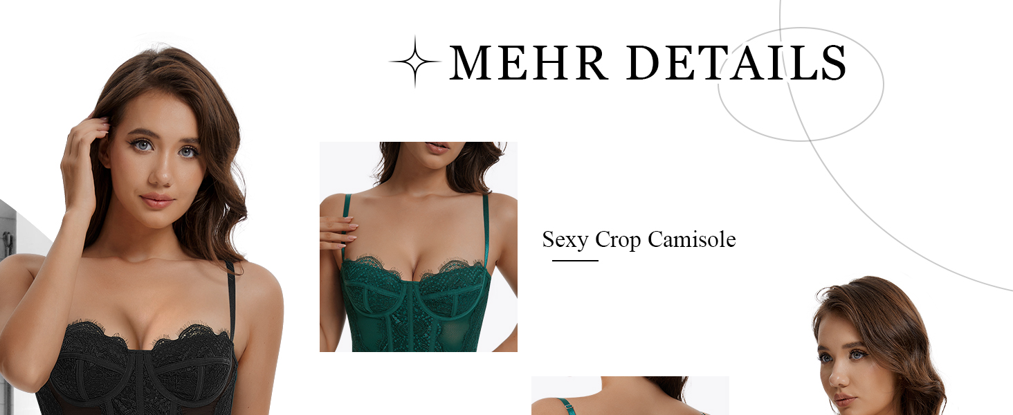 Корсетний топ для жінок з повним бюстом, корсаж на бретелях, сексуальний кроп-топ (чорний, M)