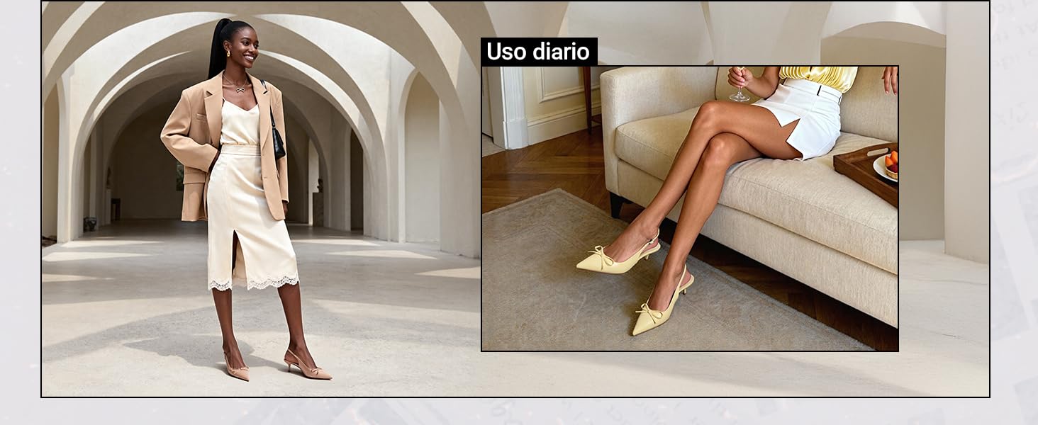 Жіночі туфлі-слінгбеки DREAM PAIRS на підборах kitten heel, чорні, розмір 39 EU