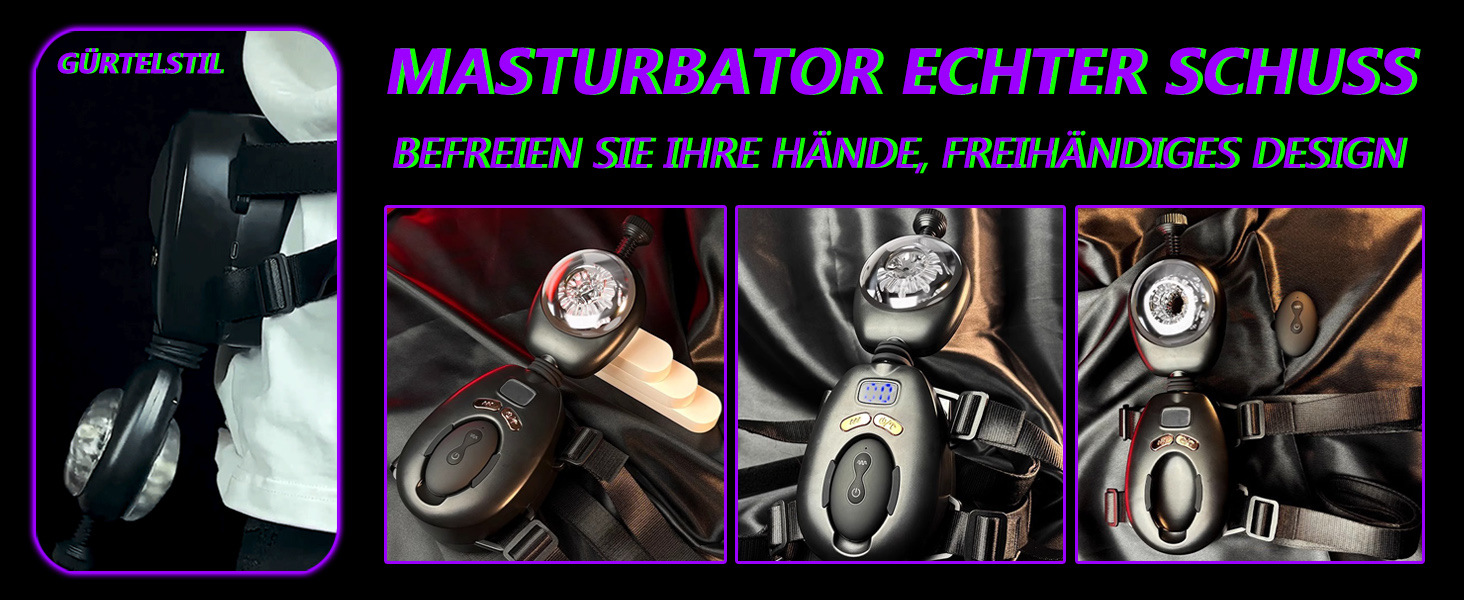 Масажер для чоловіків з 9 режимами вібрації та функцією strap-on. Інтимні іграшки для чоловіків