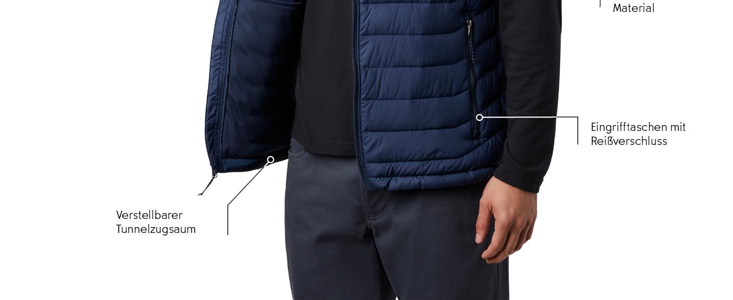 Чоловічий утеплений жилет Columbia Powder Lite II Vest, чорний, розмір M