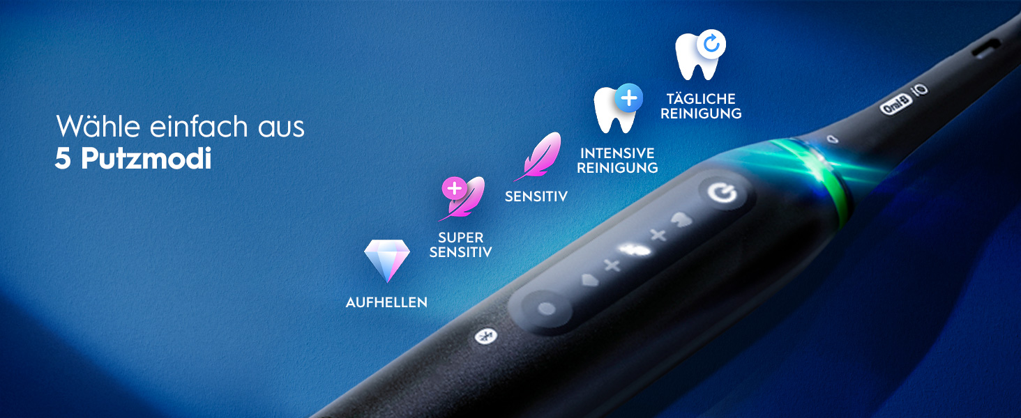 Електрична зубна щітка Oral-B iO Series 5 Matt Black: 5 режимів чищення, насадка та дорожній футляр, чорна