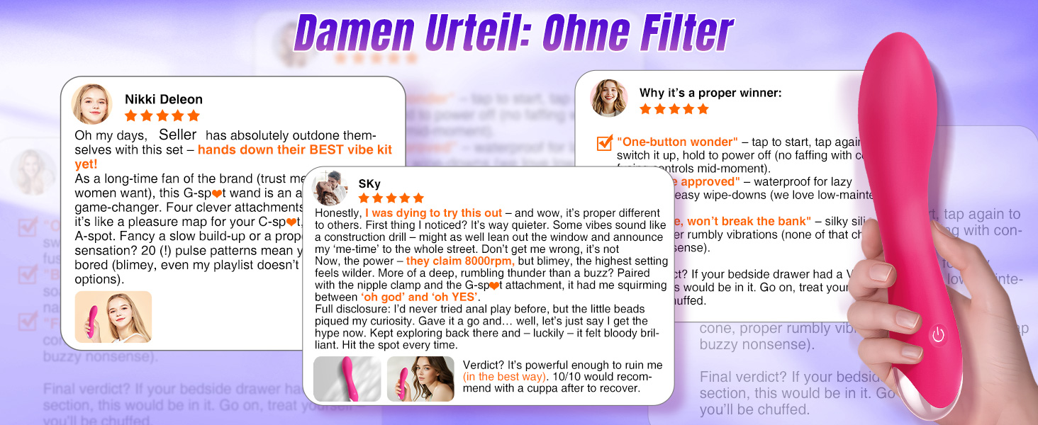 Набір вібраторів для жінок: дildo, вібратор, 4 насадки, 20 режимів, стимуляція G-точки, клітора, сосків, анального отвору. Іграшки для дорослих, для пар, масажер.