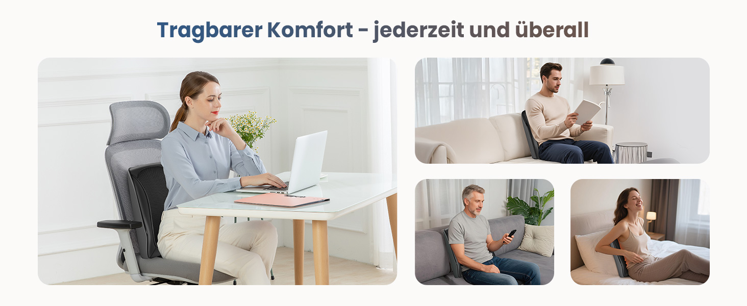 Масажер для шиї та спини COMFIER: Shiatsu 4D розминаючий масажер з підігрівом для ніг та м'язів, чорний