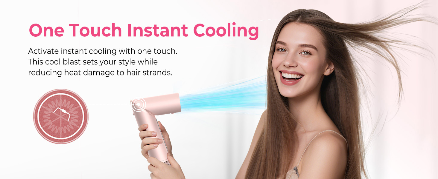 Набір стайлер для волосся 7 в 1 Atopskins Airstyler Pro: фен з дифузором, круглі щітки, випрямляч та плойка для beach waves, Creamrosa
