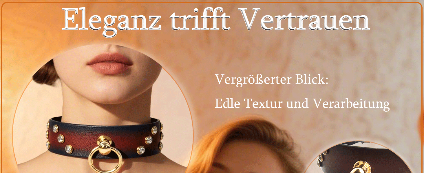 Шкіряне намисто з кільцем O SM, регульоване, для жінок, фетіш, сексуальна іграшка, обмежувач з повідком, ланцюги, дорослі, BDSM, флірт, бондж, шкіряне намисто для пар, жінок, чоловіків (колір: коричневий)