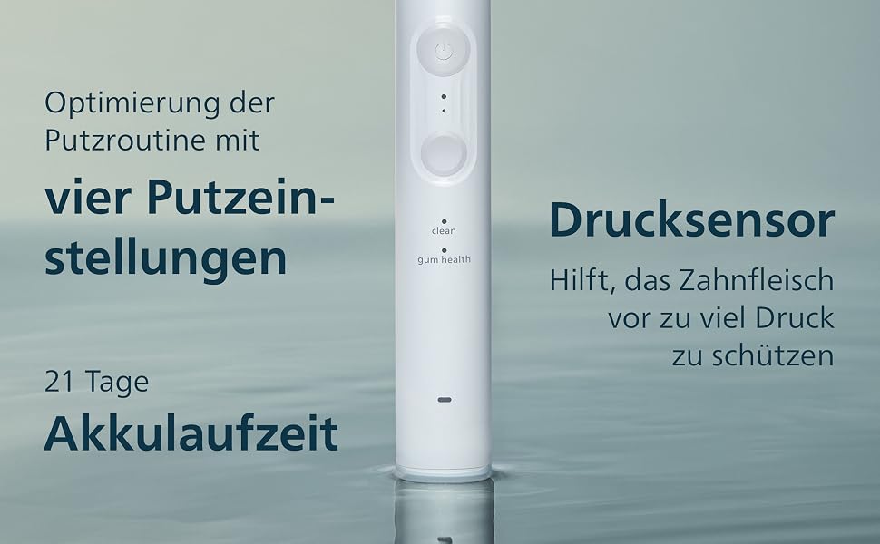Електрична сонічна зубна щітка Philips Sonicare Series 4100 з датчиком тиску та таймером, чорна, HX4044/52