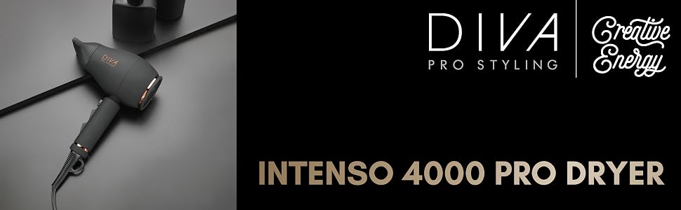 Компактний та легкий фен для волосся Diva Pro Styling Intenso 4000 Pro