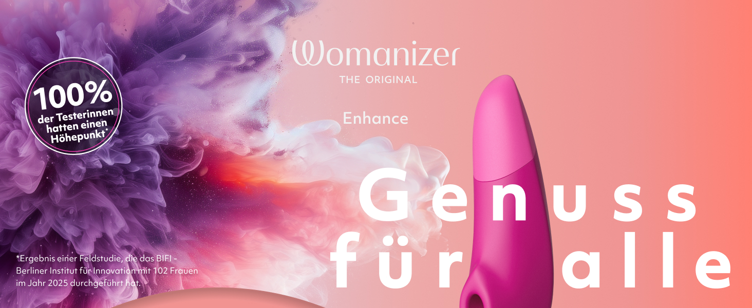 Womanizer Enhance 2 в 1: вібратор клітора та соска, стимулятор для жінок з функцією всмоктування | Іграшка для дорослих, вологостійка, перезарядна, рожева