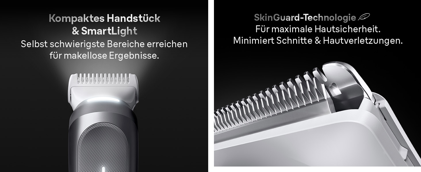 Тример для тіла та інтимних зон Braun Bodygroomer Series 7 BG7555, сірий — водонепроникний бездротовий чоловічий голений апарат з 8 насадками та чохлом