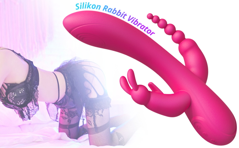 Вібратор FLYTAGLE для стимуляції клітора, 3-в-1 зайчик з 12 режимами вібрації, силіконовий, для жінок