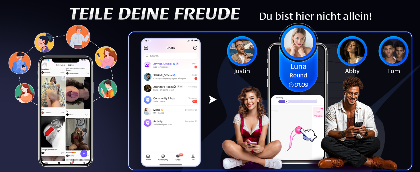 Електричний секс-іграшка для чоловіків Gobeken: вібрація, вакуум, керування через додаток, мастурбатор, пеніспампуватор, 2 лінійки