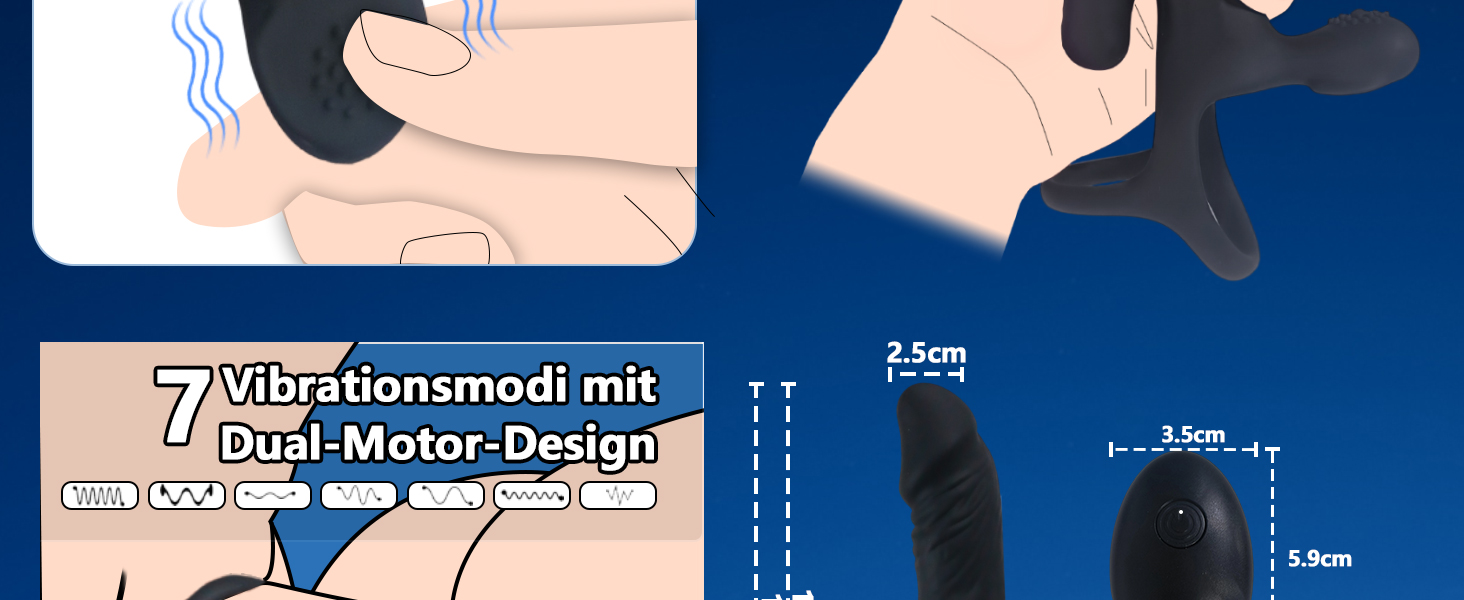 Вібратор для чоловіків, секс-іграшка для пар, 7 режимів вібрації, кільце для яєчок, стимуляція простати, чоловічий дildo, анальний плагін, набір секс-іграшок з пультом керування