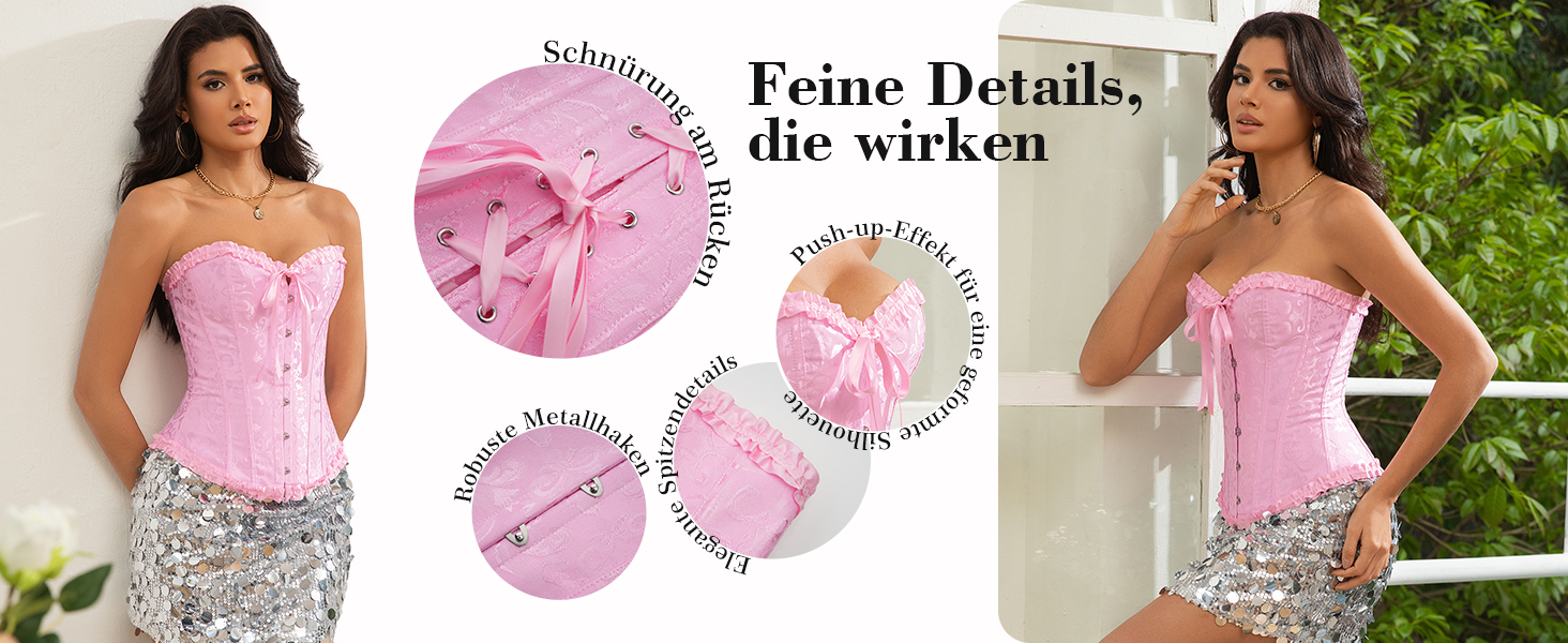 Корсет для жінок - бюстєль-корсет, чорний, розмір M - талія, формування фігури, повний бюст