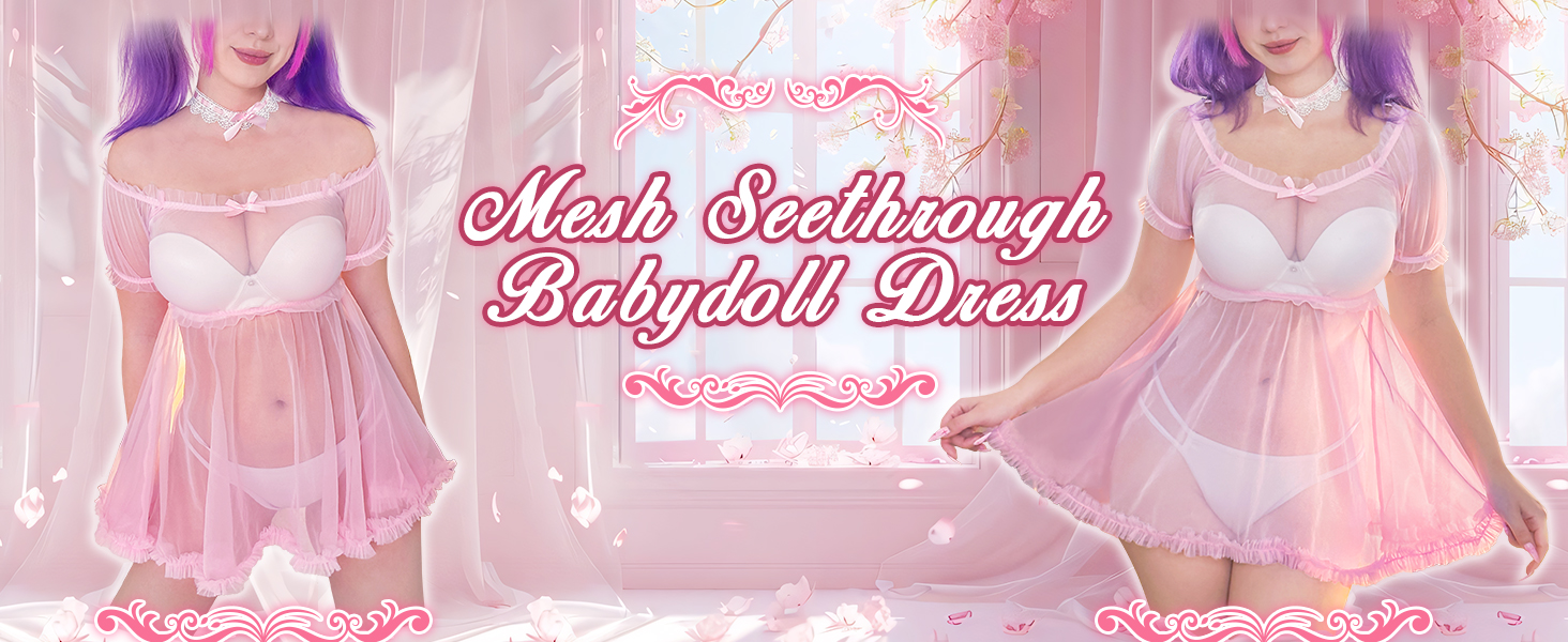 Прозора мереживна сукня-боді LittleForBig для дорослих та дітей, рожева, розмір XXL