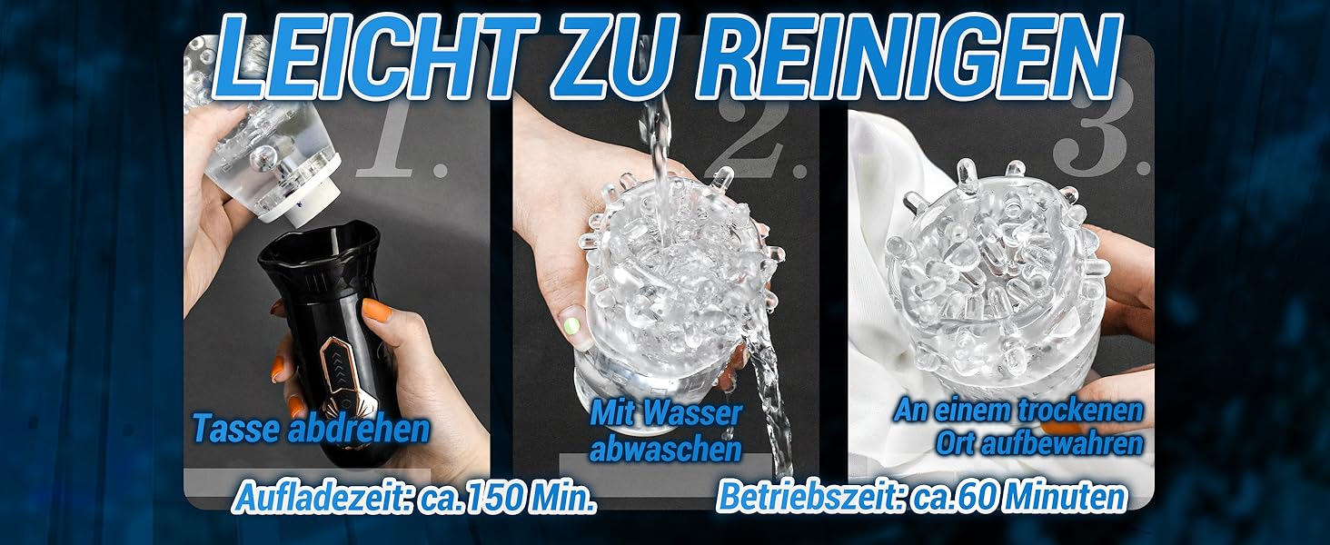 Масажер для чоловіків з 5 режимами ротації та 10 вібраційними режимами - Секс-іграшка для соло, прозора машина для штучної вагіни