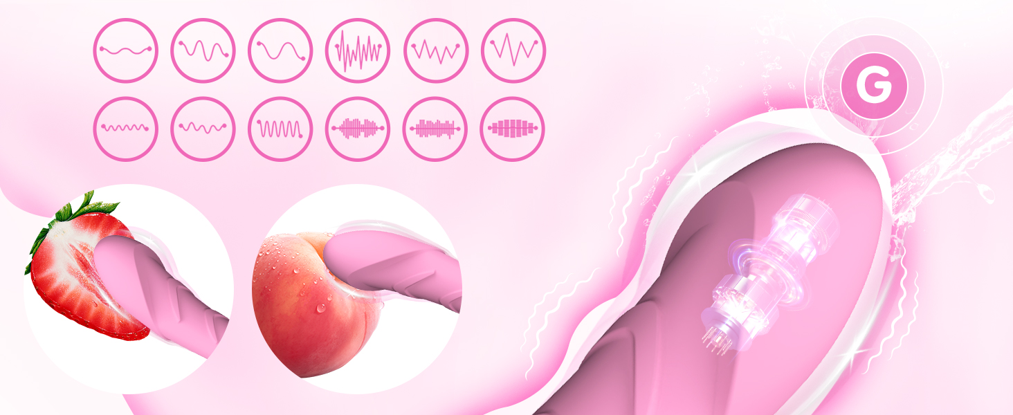 Вібратор для жінок G-Spot, силіконовий стимулятор клітора, 12 режимів вібрації, рожевий колір