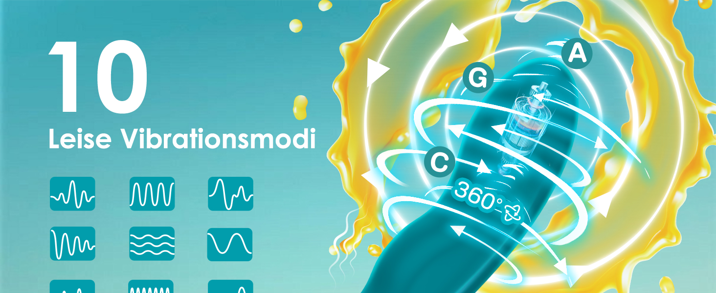 Вібратор для жінок G-точка з 3 режимами ротації та 10 вібраційними режимами, тихий дільдо вібратор, XL