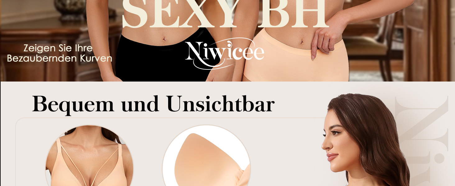 Чорний бюстгальтер без кісточок Push Up, безшовний, для сну, V-подібний виріз, класичний, M