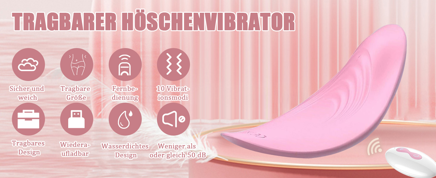 Вібратор-метелик TYDAY Ultradünn для жінок: 10 режимів, дистанційне керування, тихий, потужний стимулятор