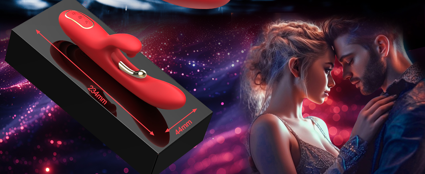 Вібратор Rabbit Sexspielzeug для жінок: стимуляція G-точки, клітора, Dildo. 9 режимів вібрації, стимулятор для дорослих.