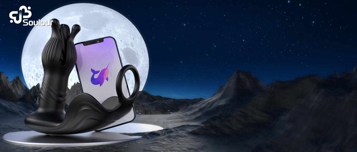 Анальні вібратори для чоловіків Soulour: стимуляція простати, 4 режими, анальний плагін з кільцем для пеніса та вібрацією мошонки, 9x9 режимів, преміум якість