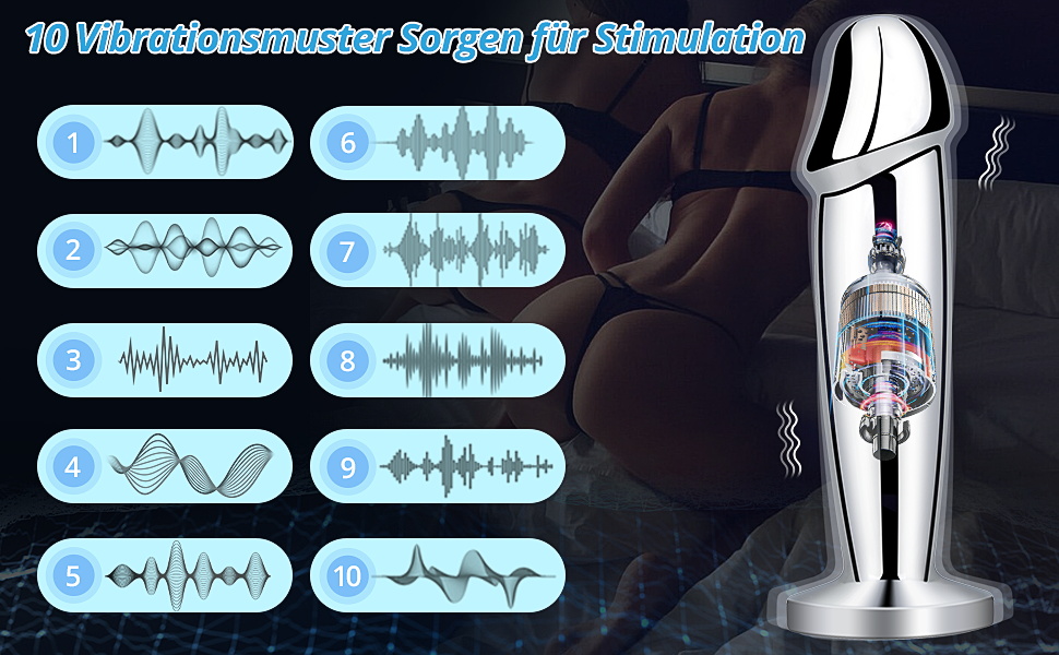 Анальний вібратор FLYTAGLE з алюмінію: 10 режимів, водонепроникний, для чоловіків, жінок та пар
