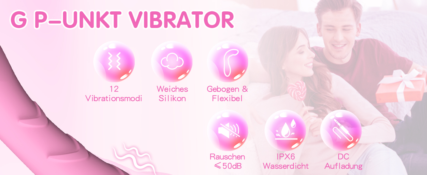 Вібратор для жінок G-Spot, силіконовий стимулятор клітора, 12 режимів вібрації, рожевий колір