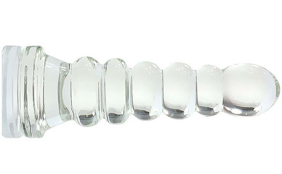 Анальні кульки зі скла OnundOn - великі, діаметр 8 см - іграшки для пар