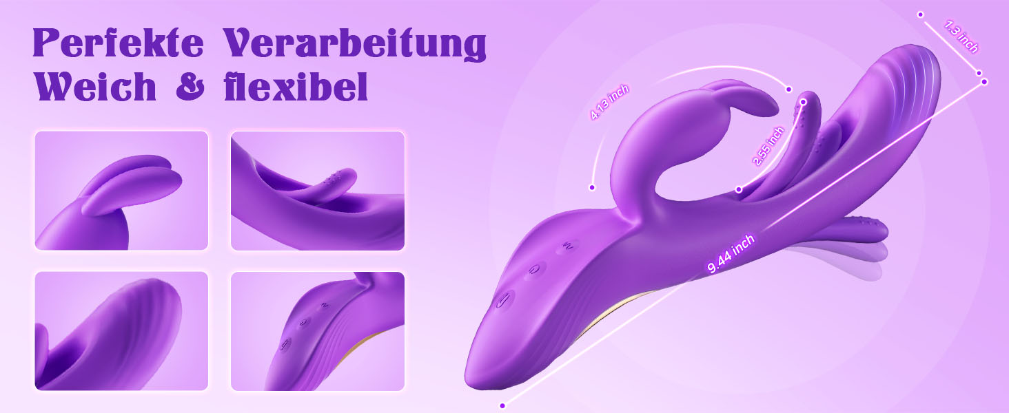 Вібратор для жінок G-spot з 7 режимами: вібратор клітора, секс-іграшка для пар, фіолетовий