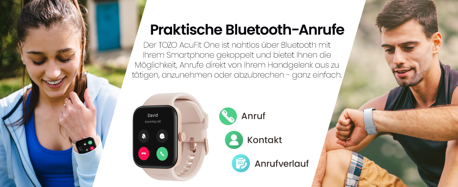 Смарт-годинник TOZO S4 для жінок та чоловіків, Bluetooth-дзвінки, 1.78