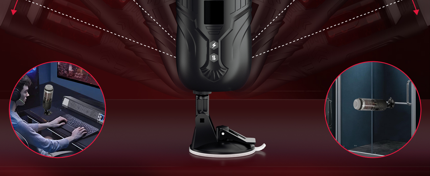 Електричний мастурбатор для чоловіків HIVEFUN з 7 режимами вібрації, ротації та імпульсу. Чорний, для особистого використання.