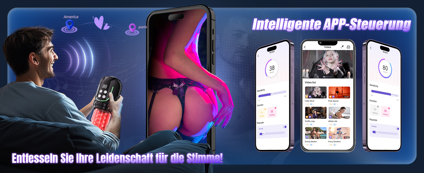 Мастурбатор для чоловіків з функцією вигину, ротаційним насосом та керуванням через додаток - сексуальна іграшка для чоловіків