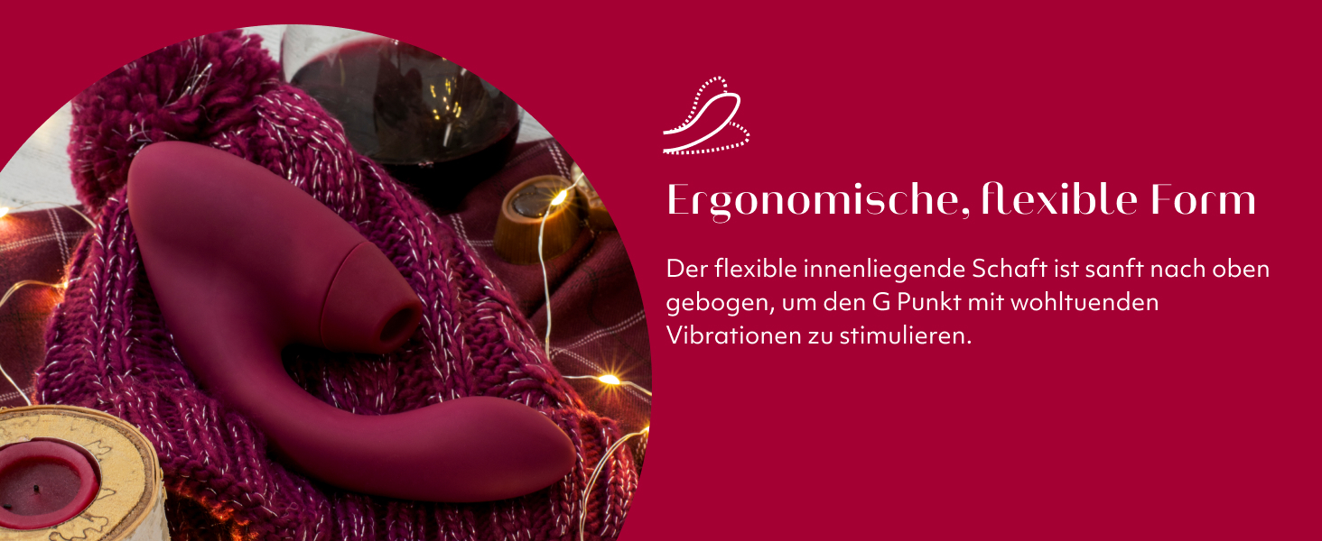 Womanizer DUO 1 Rabbit - вібратор-кролик та стимулятор G-точки з соском, чорний/золотий (червоний)