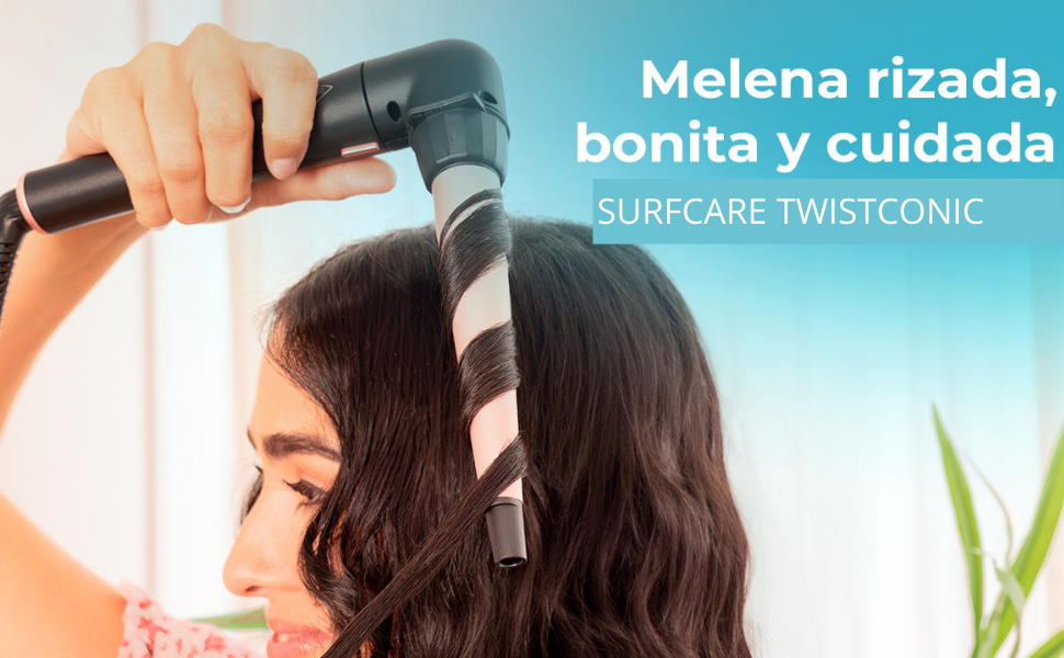Керімічний конічний плой для волосся Cecotec Lockenstab SurfCare TwistConic (25-13 мм), 33 Вт — для створення природних хвиль та текстури