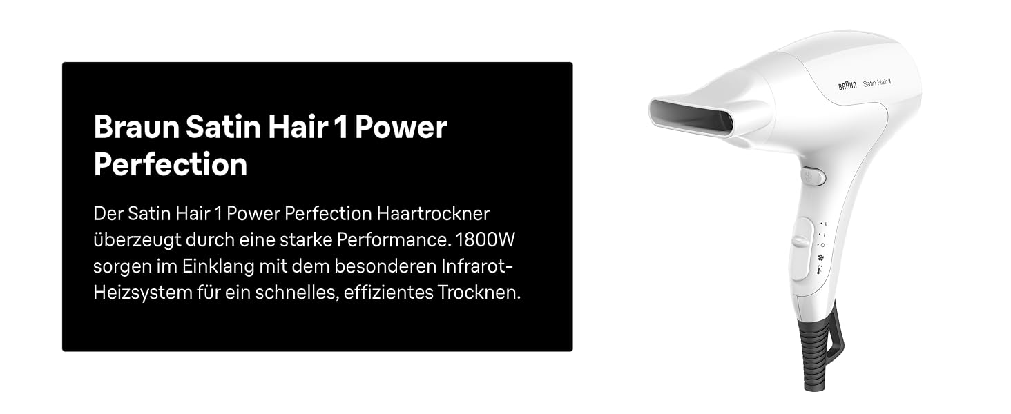 Фен для волосся Braun Satin Hair 1 HD 130, професійний стайлінг