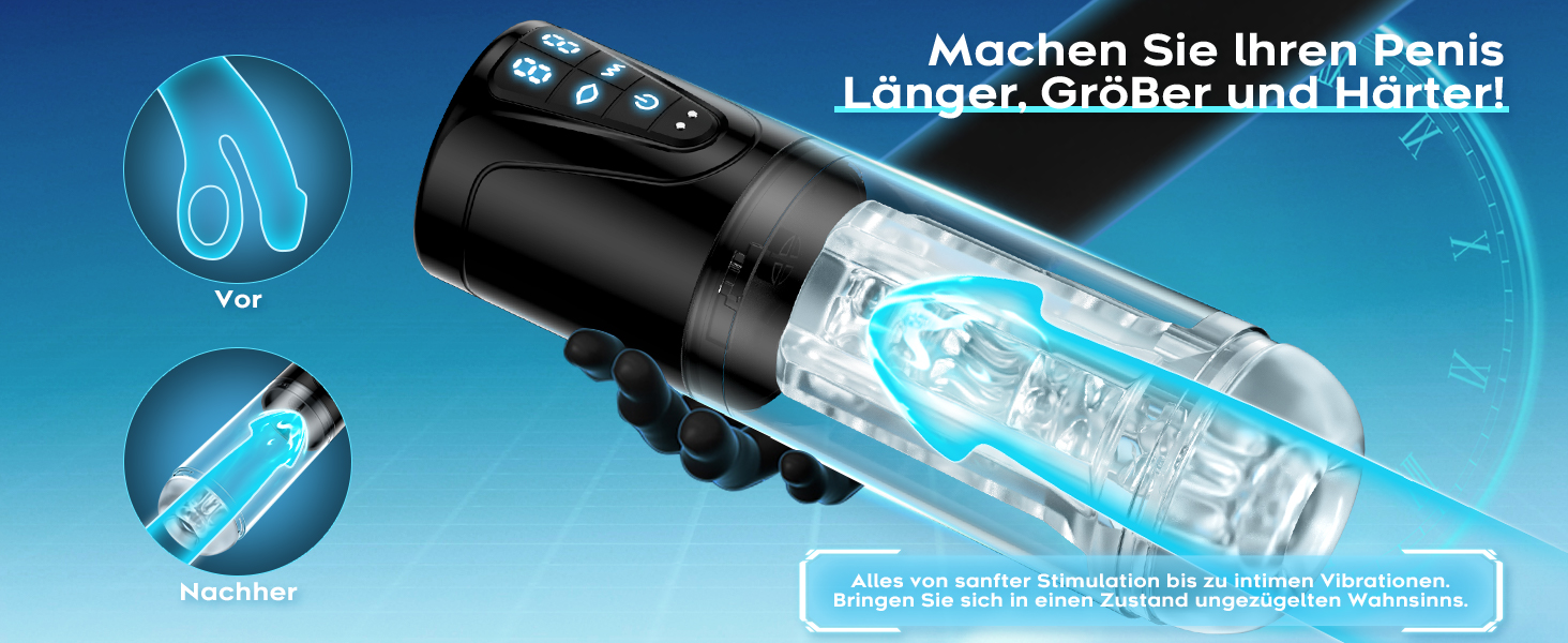 Масажер для чоловіків з 10 вібраціями та 10 режимами всмоктування, реалістична вагіна, іграшка для самостійного сексу