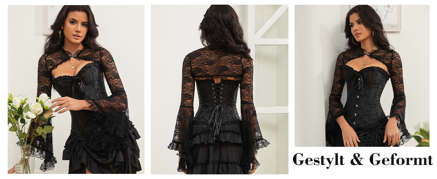 Корсет Vrapo для жінок - бюст-корсет, шнурівка, талія, спідня білизна, червоний, XS