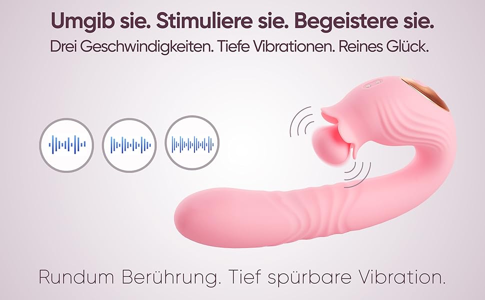 Вібратор кролик Selove 5-в-1 з ротаційною головкою для клітора – іграшка для дорослих (рожевий)